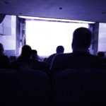 People watching movie